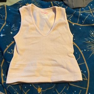 Nude ribbed tank